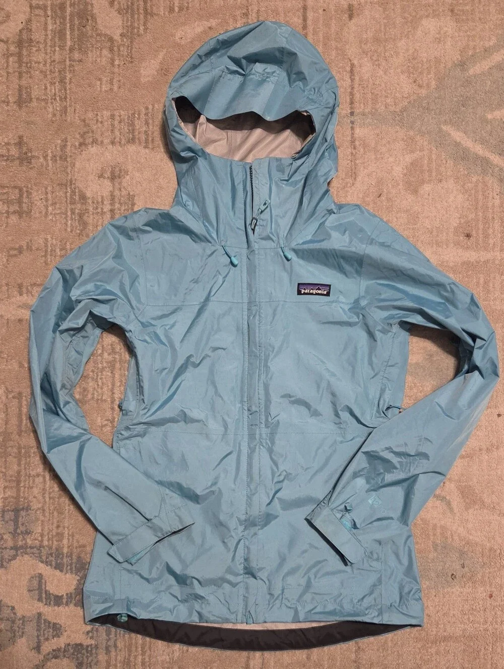 Women Patagonia Torrentshell Jacket. Teal Blue. Size XS